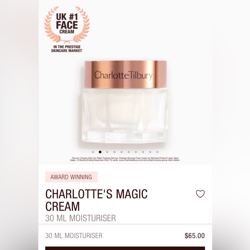 Charlottes magic cream . Brand new in box retails for $65